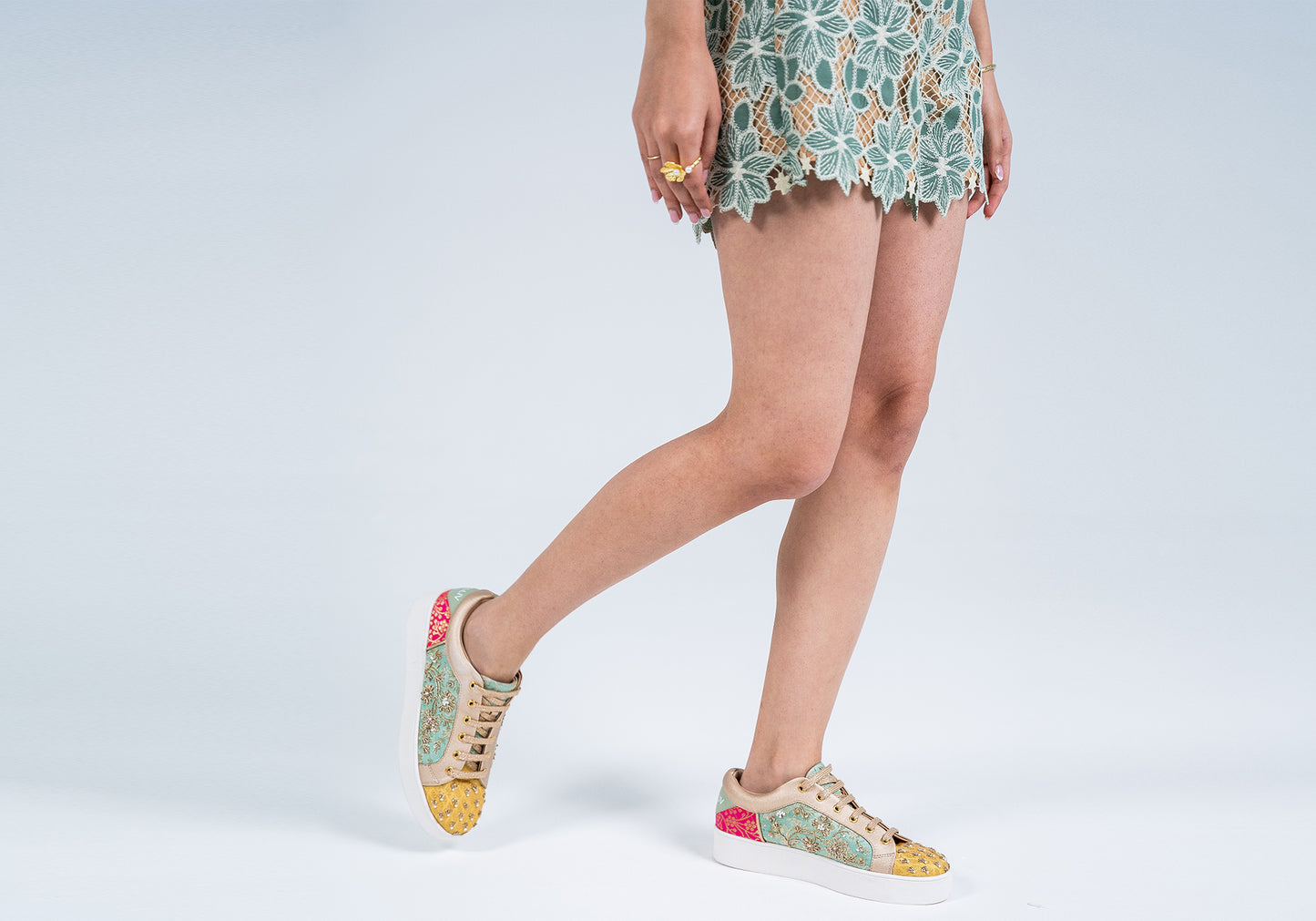 Bold – Multi-colored brocades with intricate hand embroidery